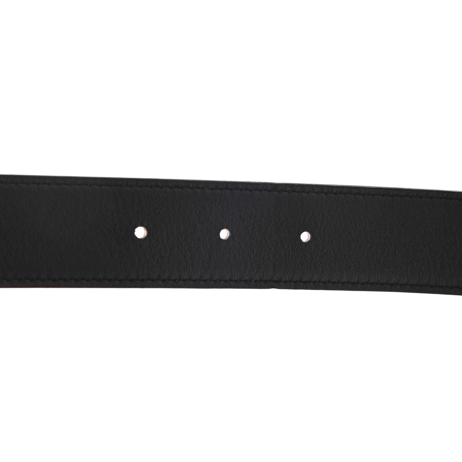 Hermes Epsom Swift 32mm Guilloche H Belt 80 Black Orange 5 of 6