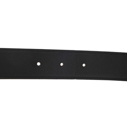 Hermes Epsom Swift 32mm Guilloche H Belt 80 Black Orange 5 of 6