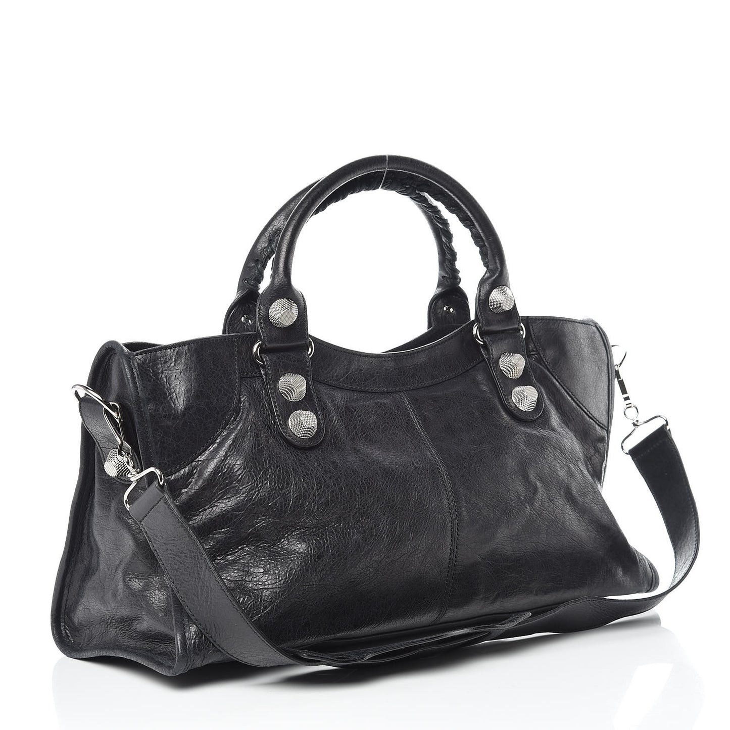 Agneau Giant 21 Silver Hardware Part Time Black