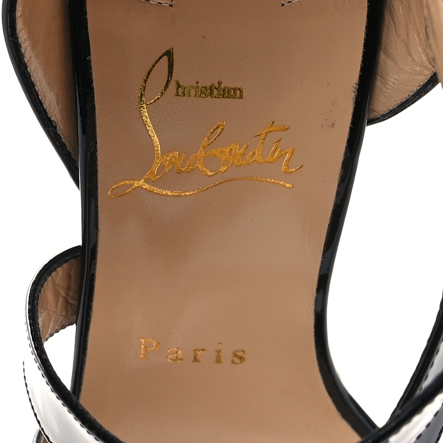 Christian Louboutin Patent World Copine 100 Sandals 37.5 Black 7 of 7