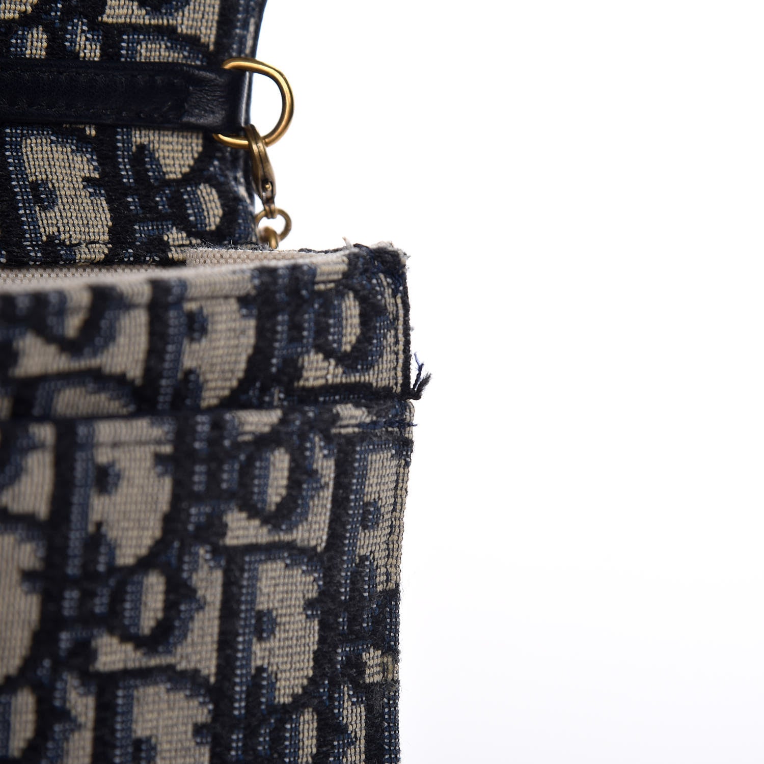 Christian Dior Oblique Saddle Chain Pouch Blue 11 of 12