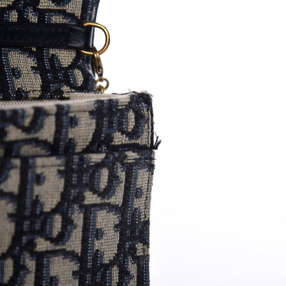 Christian Dior Oblique Saddle Chain Pouch Blue 11 of 12