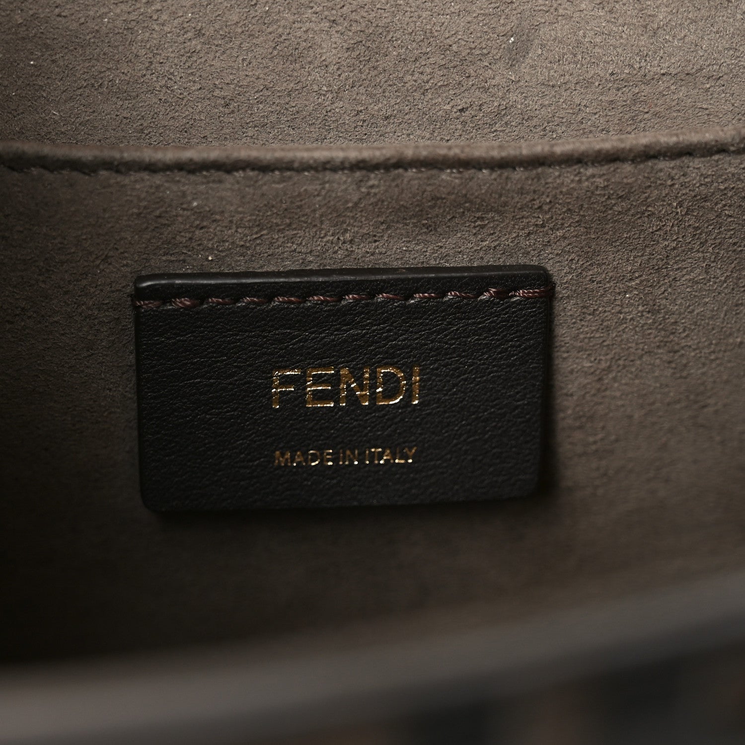 Fendi Vitello Century F is Fendi Bi-Color FF 1974 Embossed Kan I Shoulder Bag Maya Black 11 of 19