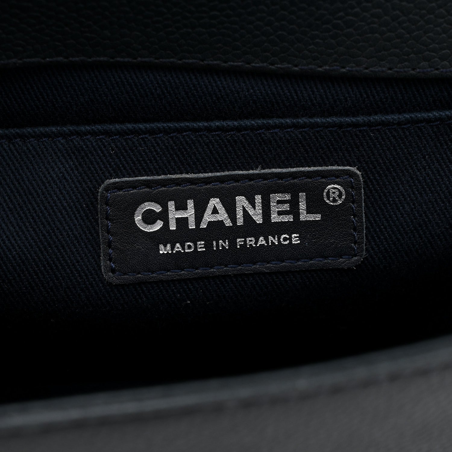 Chanel Caviar Stitched Medium Boy Flap Blue 6 of 11