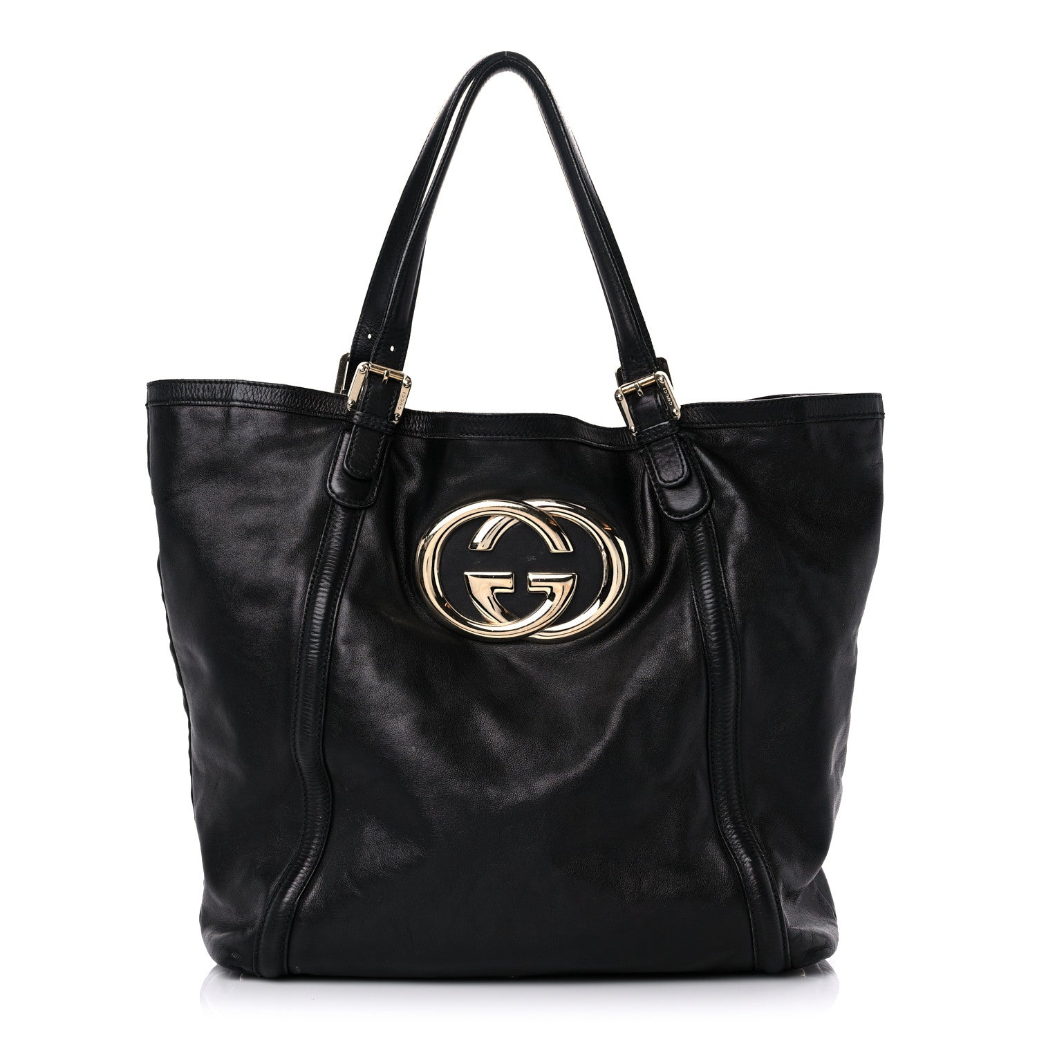 Gucci Calfskin Large Britt Shoulder Bag Black 1 of 26