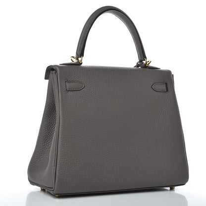 Hermes Togo Kelly Retourne 25 Etain 4 of 32