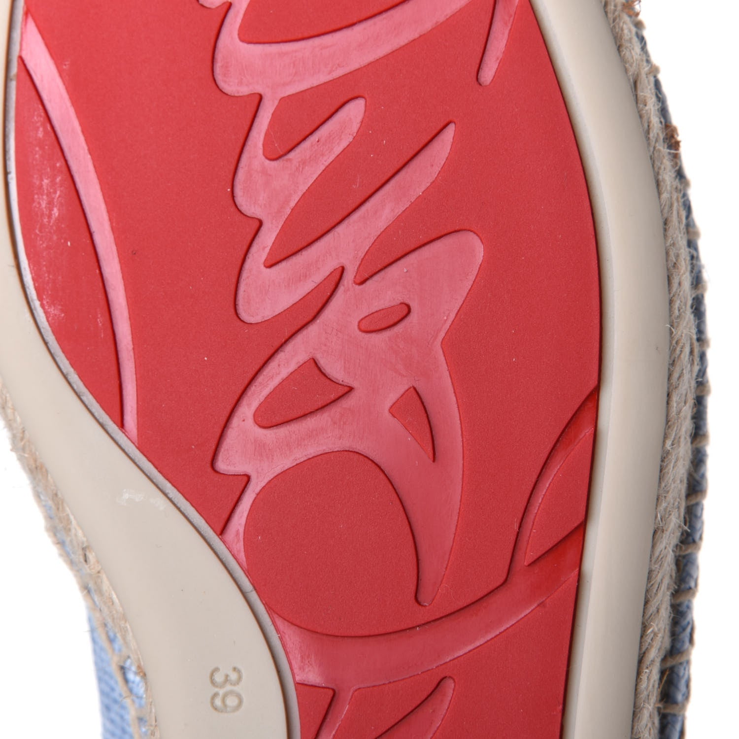 Christian Louboutin Woven Canvas Appliquéd Nanou Orlato Donna Flat Espadrilles 39 Jeans 8 of 11