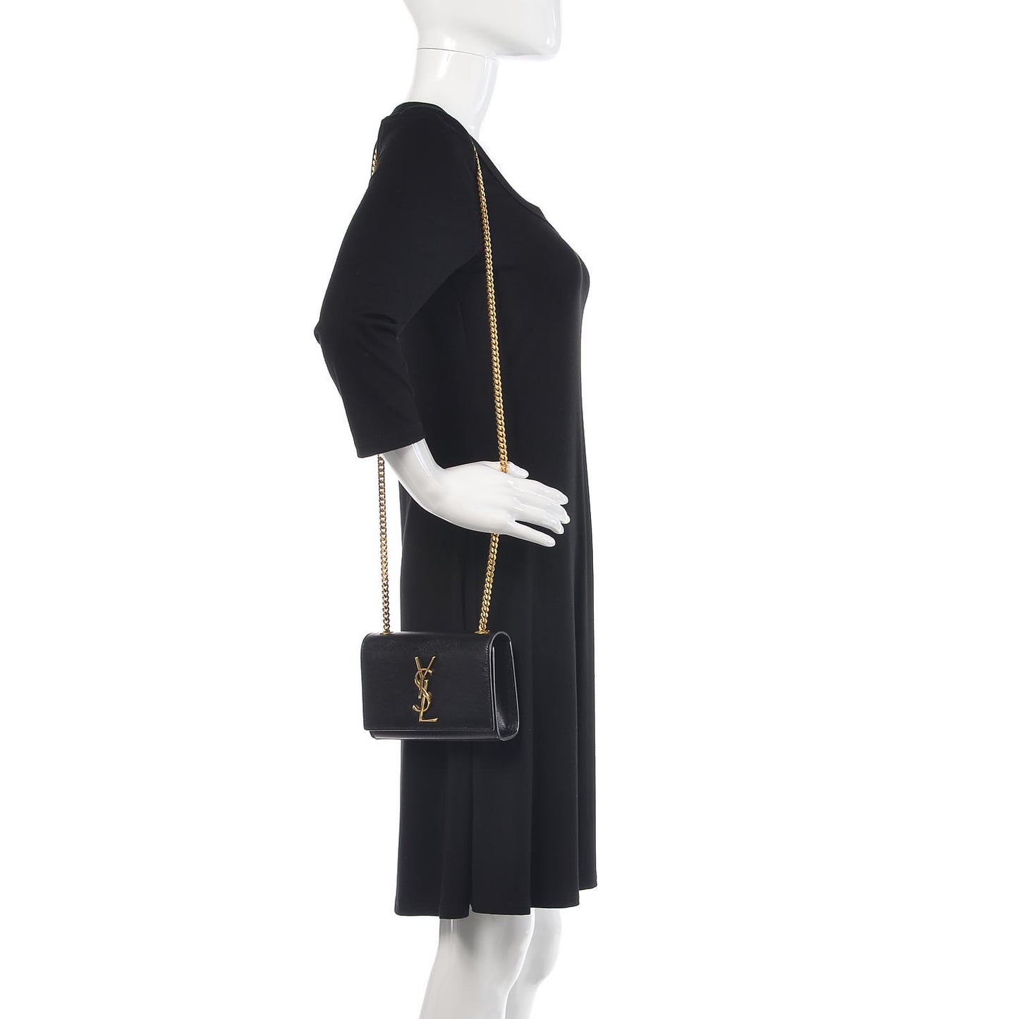 Grain De Poudre Small Monogram Kate Satchel Black