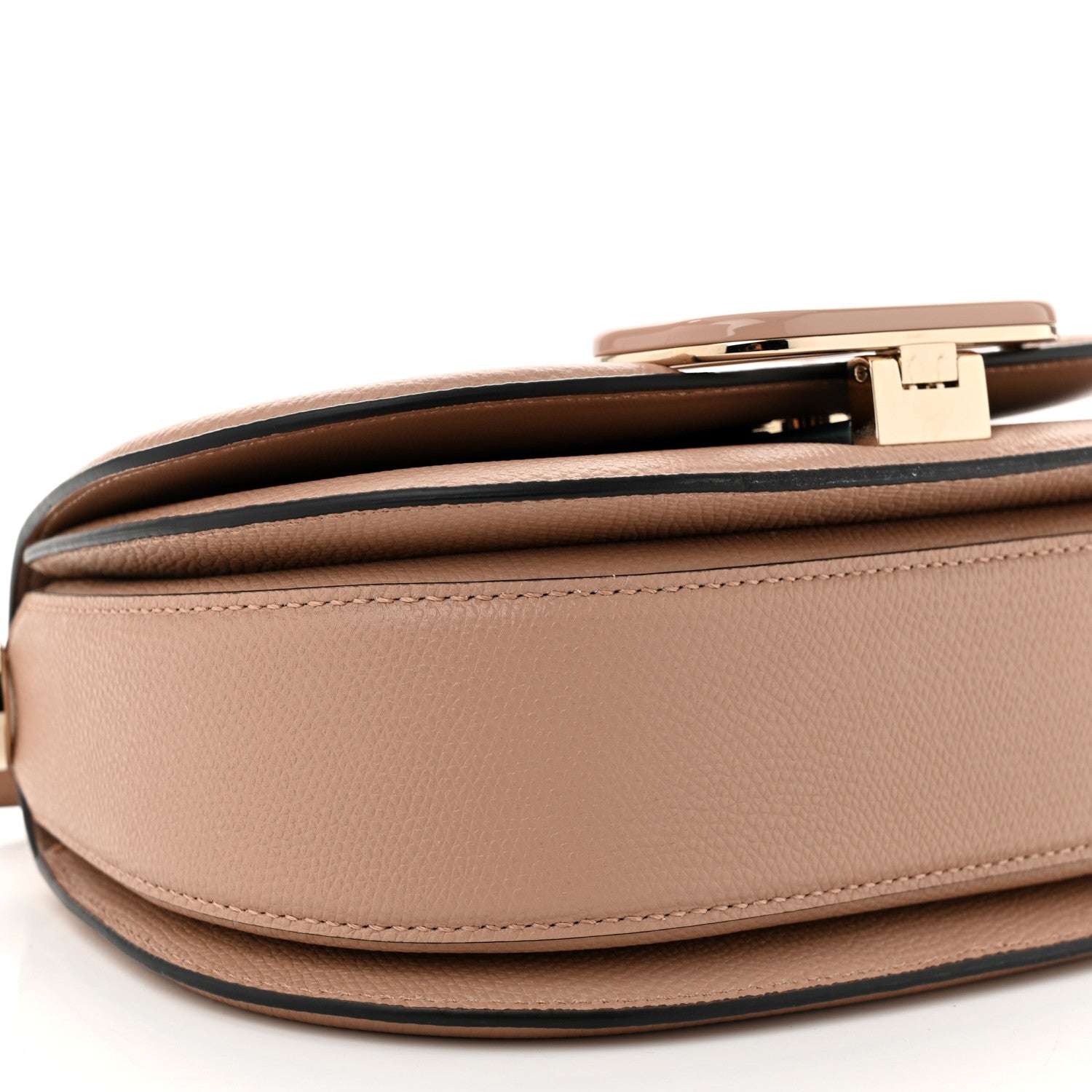 Valentino Garavani Grainy Calfskin VSling Saddle Bag Rose Cannelle 8 of 10