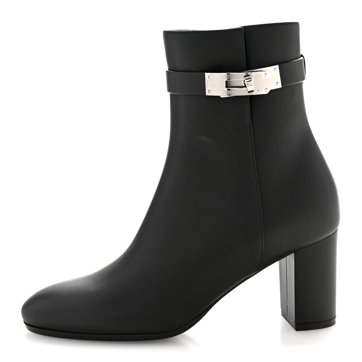 Hermes Calfskin Saint Germain Ankle Boots 36.5 Black 1 of 10