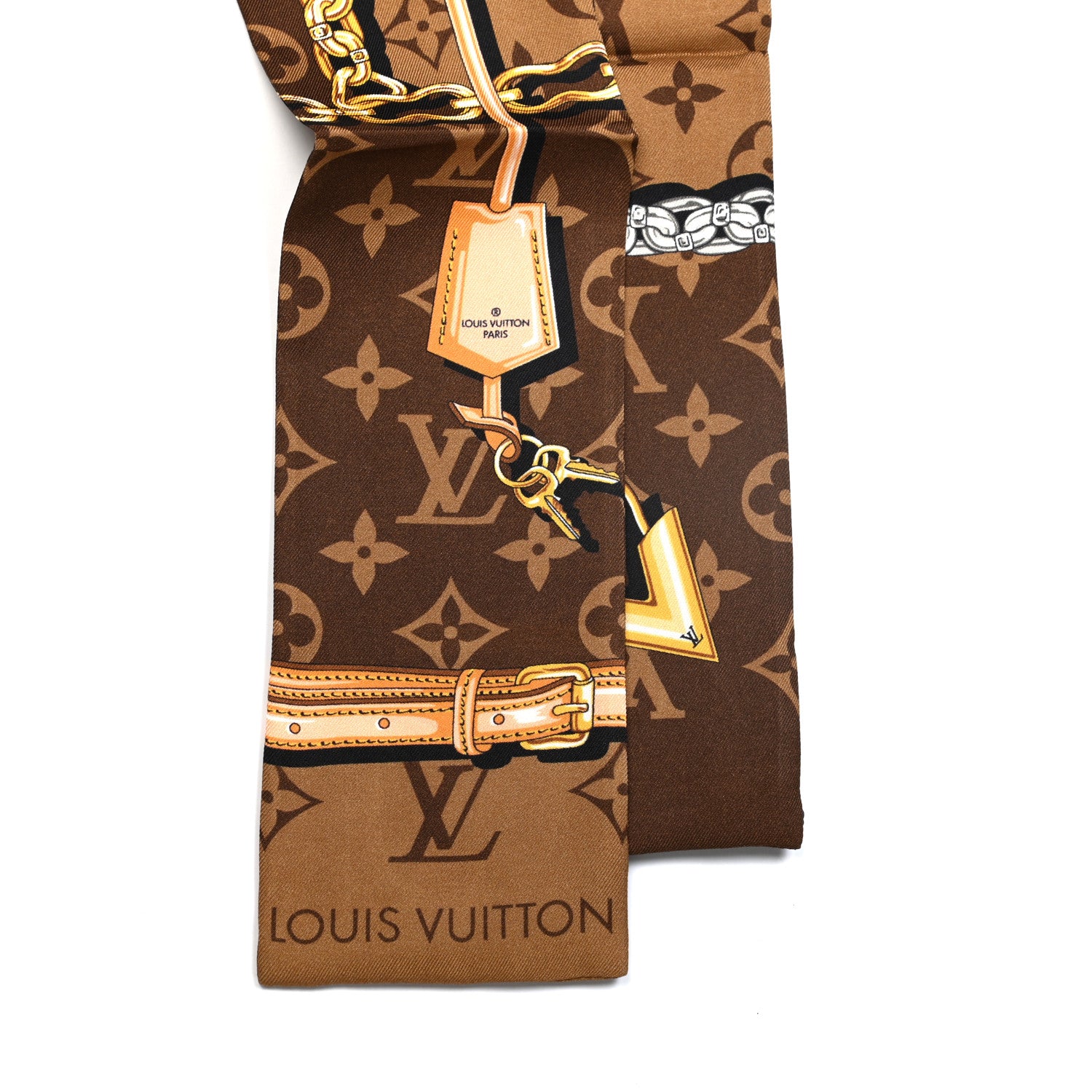 Louis Vuitton Silk Monogram Confidential Bandeau Brown 3 of 3