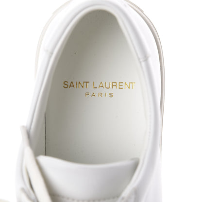 Saint Laurent Calfskin Andy Low Top Sneakers 37 Blanc Optique 6 of 7