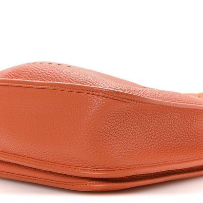 Hermes Taurillon Clemence Evelyne III GM Orange 10 of 10