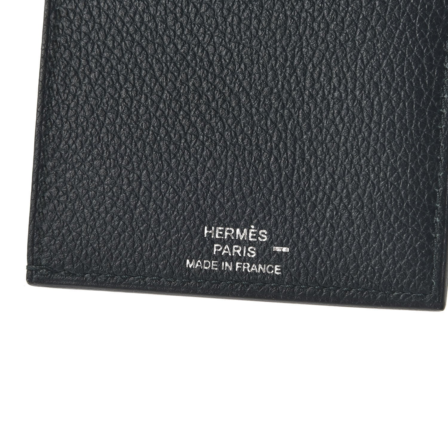 Hermes Polished Lizard Evercolor Sombrero II Les Petits Chevaux Card Holder Cypress Black Bleu Obscur Encre 7 of 8
