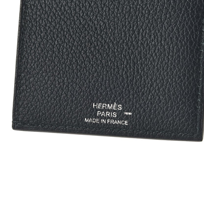 Hermes Polished Lizard Evercolor Sombrero II Les Petits Chevaux Card Holder Cypress Black Bleu Obscur Encre 7 of 8