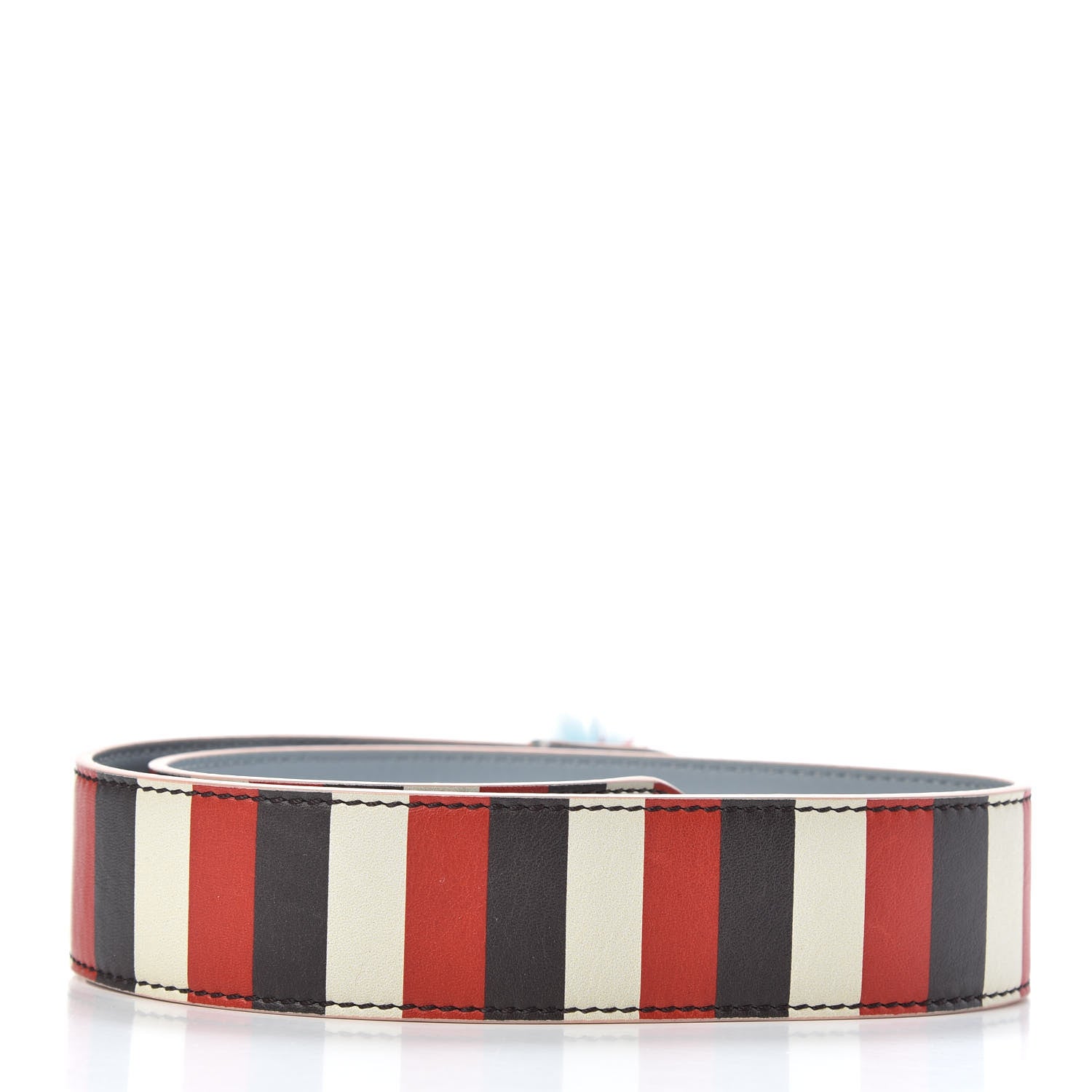 Fendi Calfskin Mink Fur Striped Hypnoteyes Strap You White Bloody Mary Multicolor 2 of 6