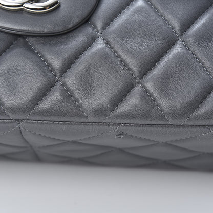 Chanel Lambskin Quilted Jumbo Single Flap Grey 14 of 14