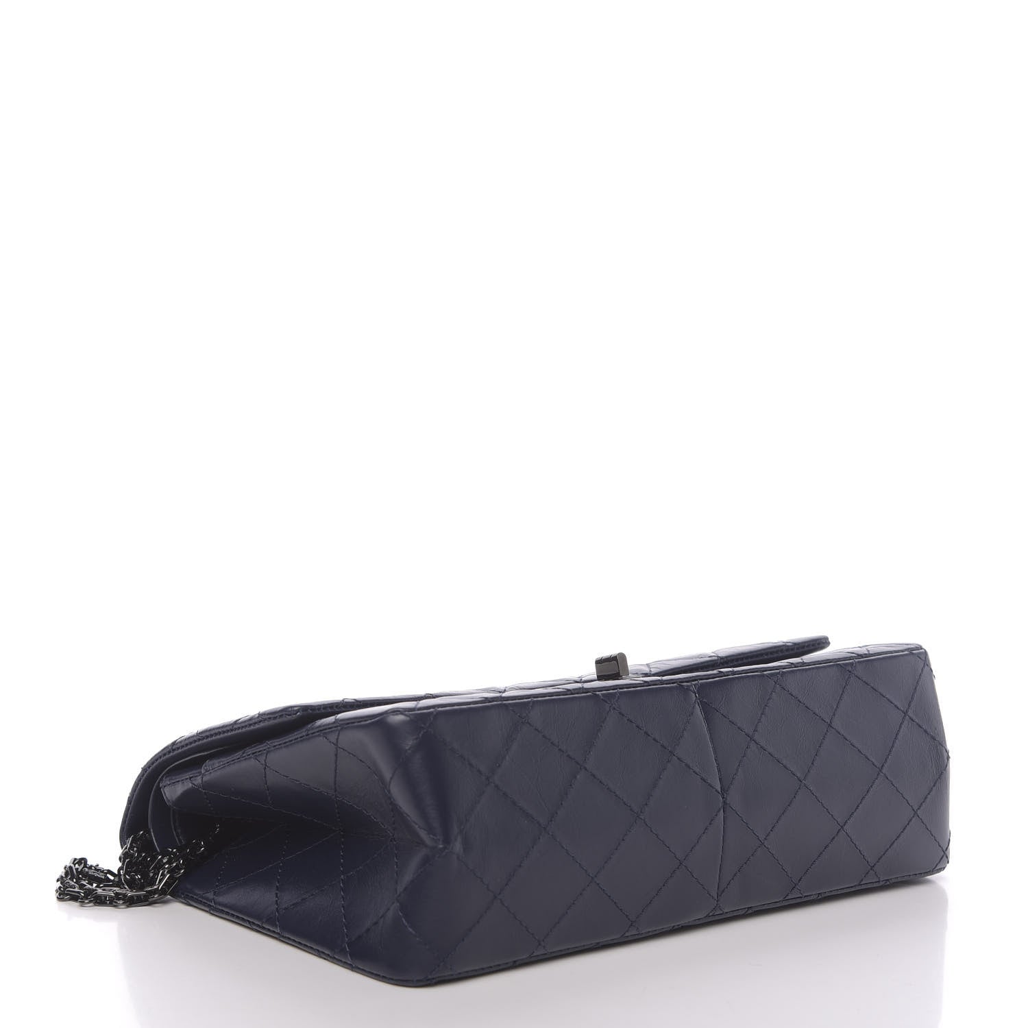 Chanel Aged Calfskin Quilted 2.55 Reissue 226 Flap Navy Blue 4 of 11