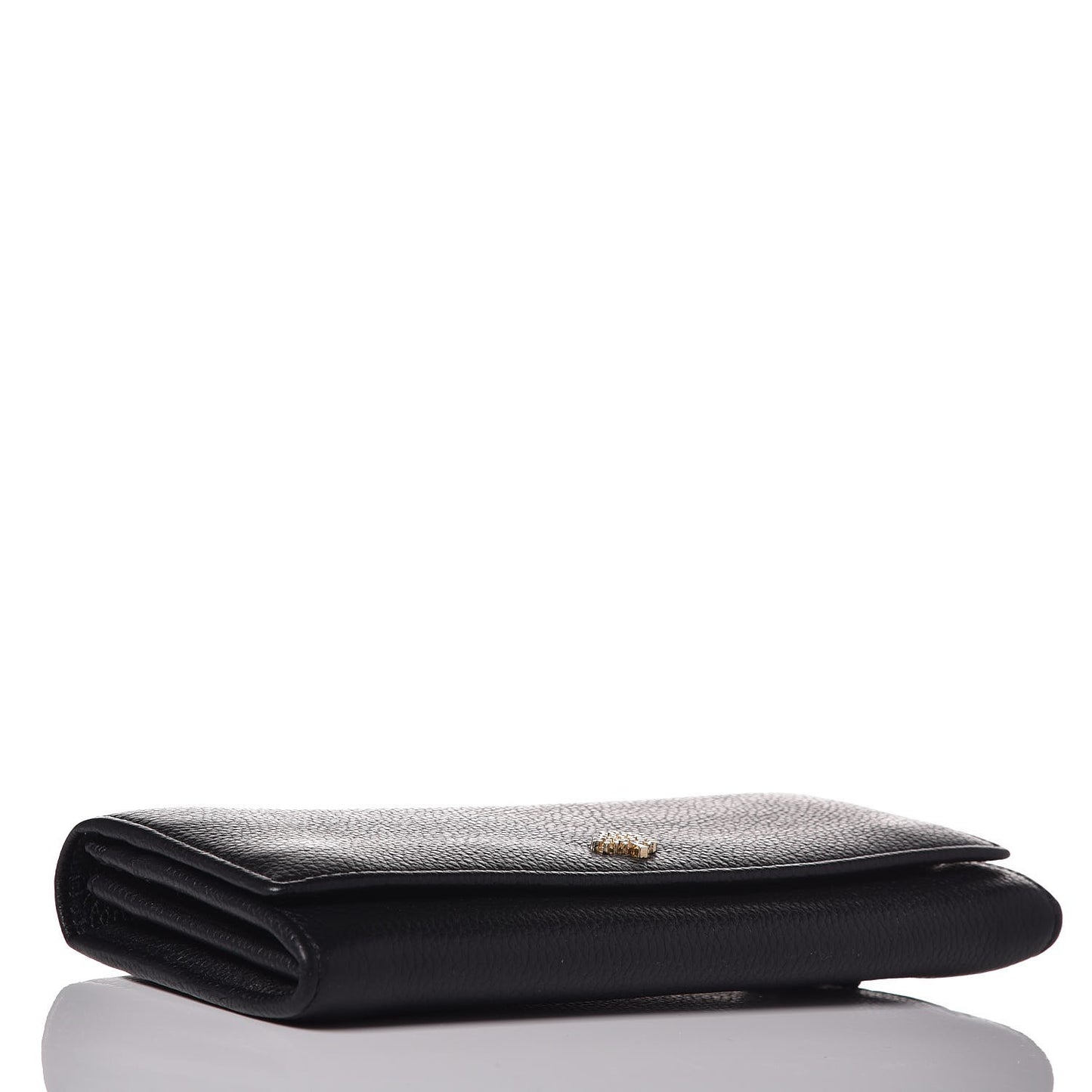 Classic Grain Small Tree Continental Wallet Black