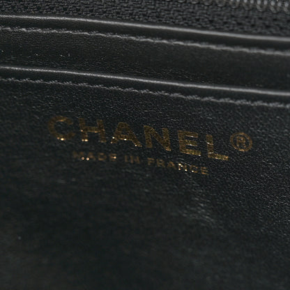 Chanel Tweed Quilted Medium Crystal CC Single Flap Black 6 of 10
