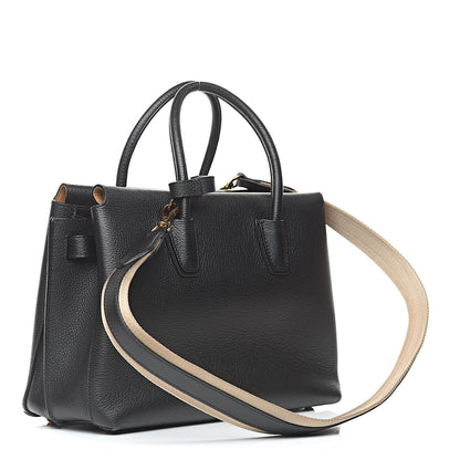 MCM Grained Calfskin Medium Milla Tote Black 3 of 11
