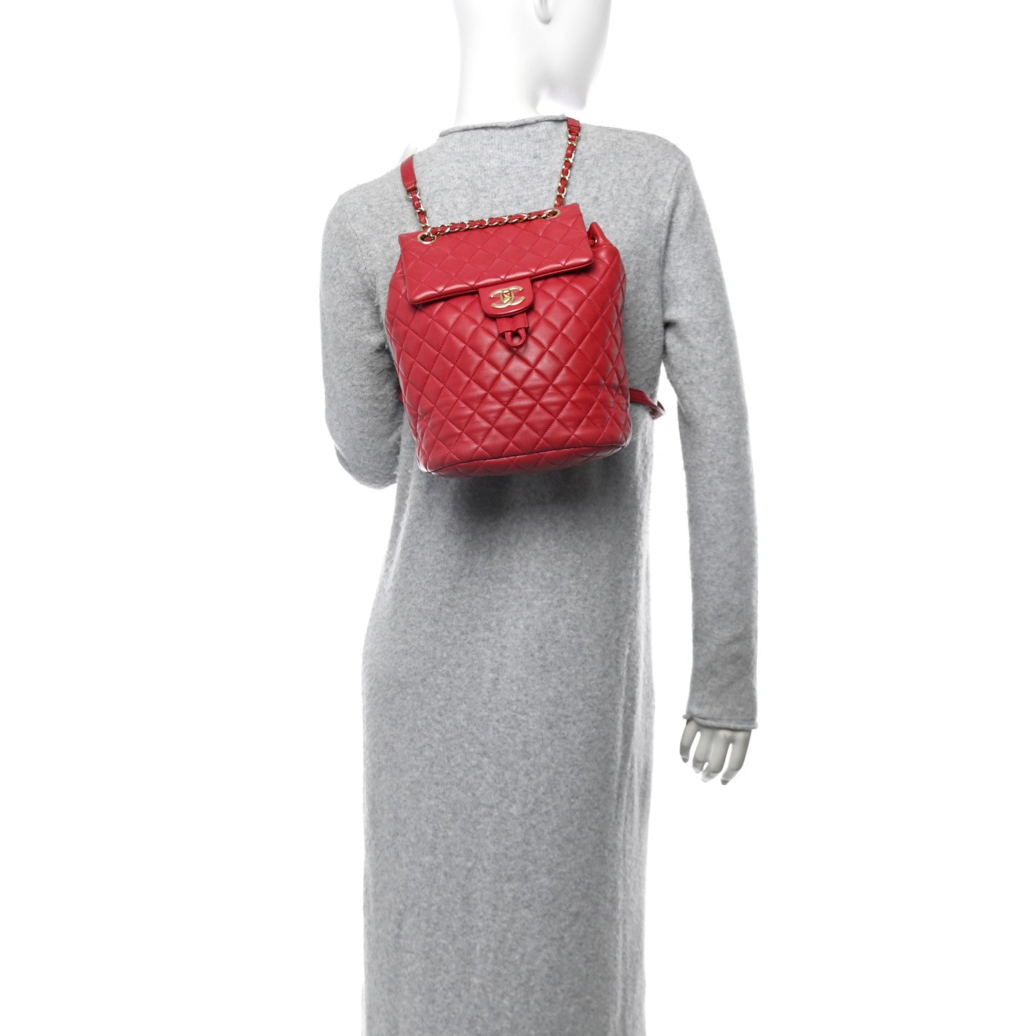 Chanel Lambskin Quilted Small Urban Spirit Backpack Red 2 of 12