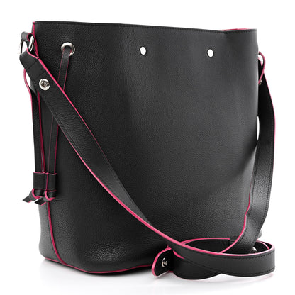 Louis Vuitton Calfskin Lockme Bucket Black 3 of 11
