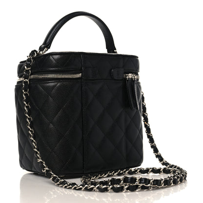 Chanel Caviar Quilted Small Top Handle Vanity Case With Chain Black 2 of 9