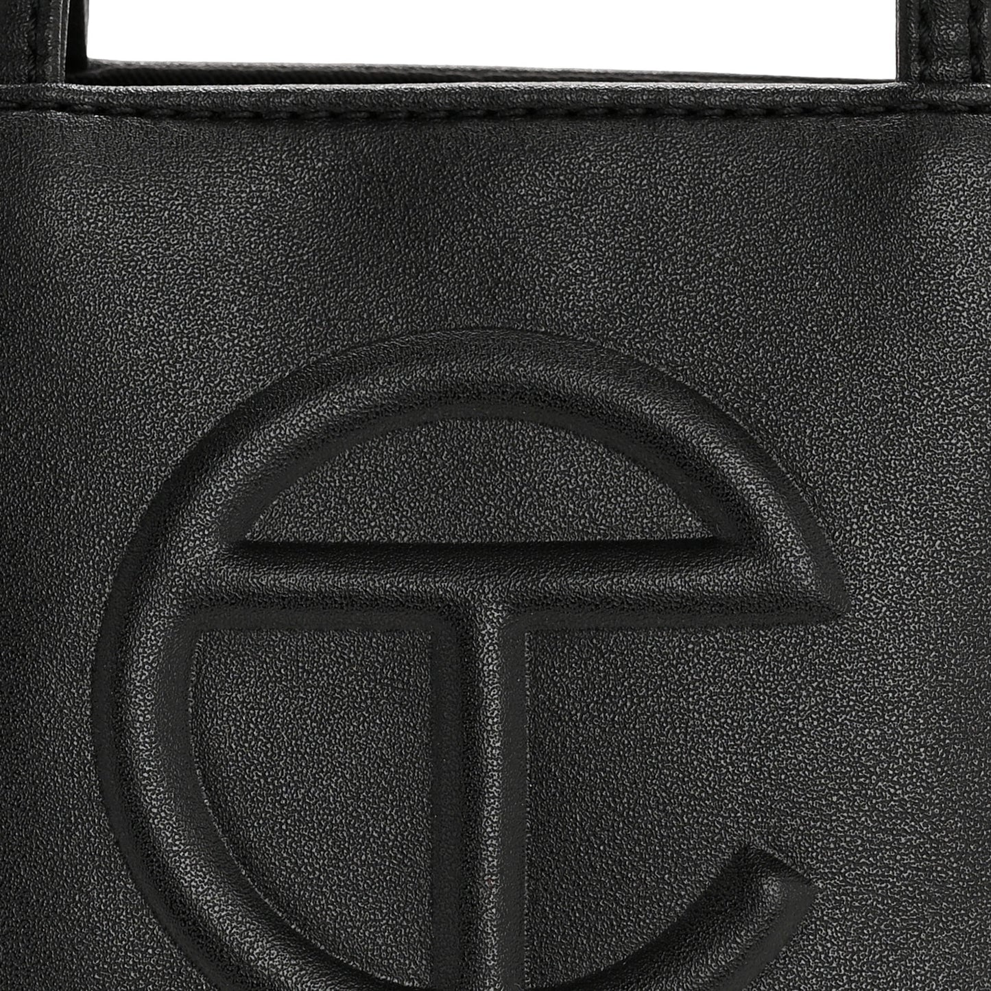 Vegan Leather Small Shopping Bag Black