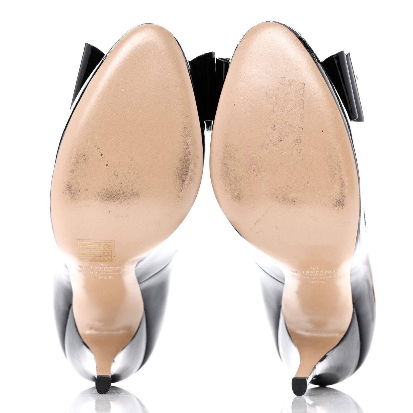 Patent Bow Hidden Platform High Heel Pumps 38.5 Black