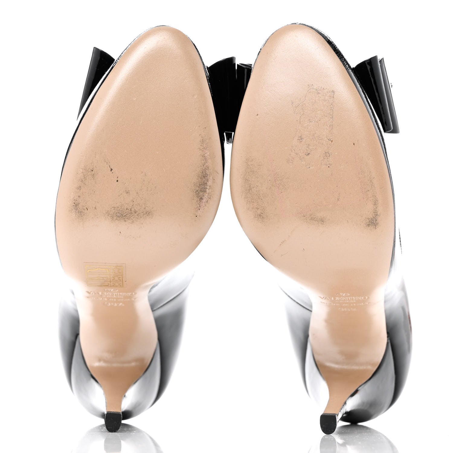 Valentino Garavani Patent Bow Hidden Platform High Heel Pumps 38.5 Black 5 of 11
