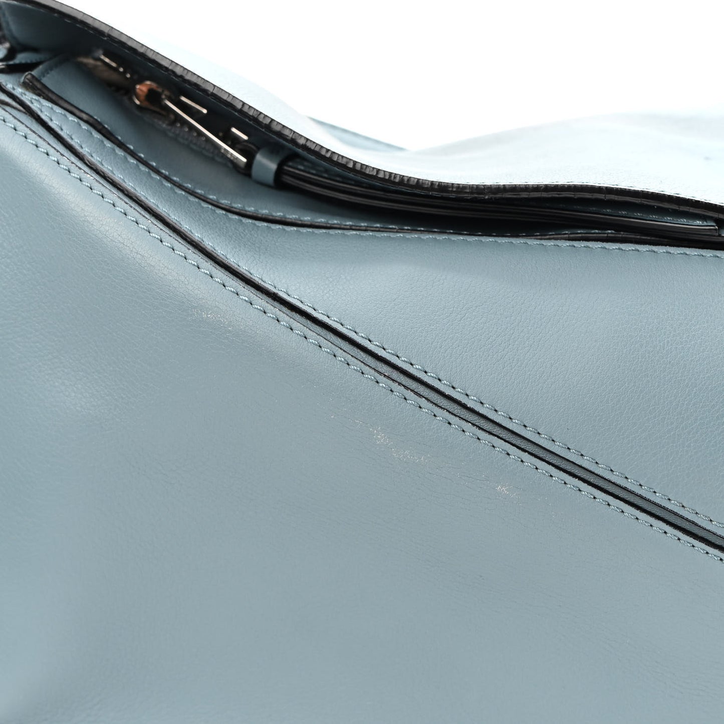 Calfskin Medium Puzzle Bag Stone Blue
