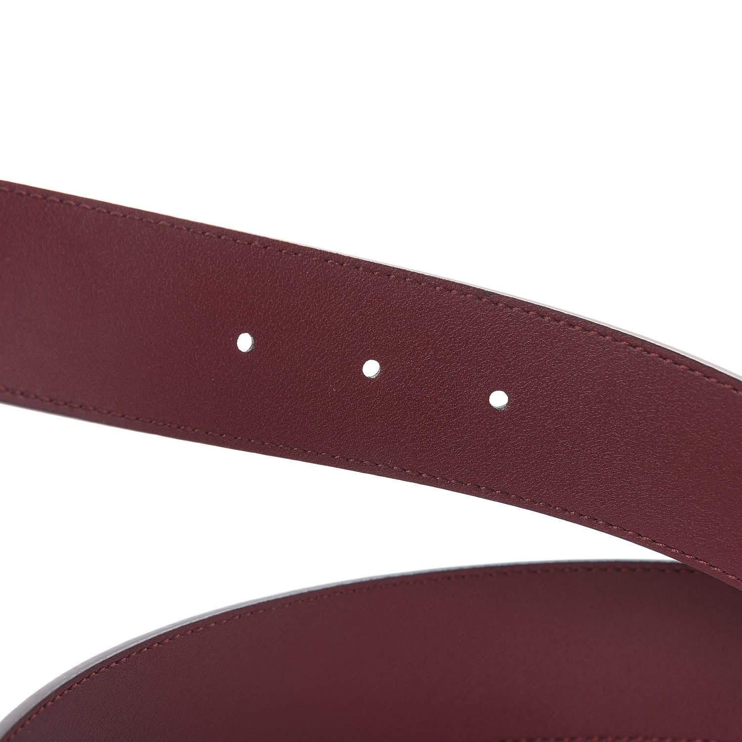 Gucci Calfskin Crystal Double G 40mm Belt 85 34 Vintage Bordeaux 4 of 6