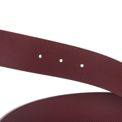 Gucci Calfskin Crystal Double G 40mm Belt 85 34 Vintage Bordeaux 4 of 6