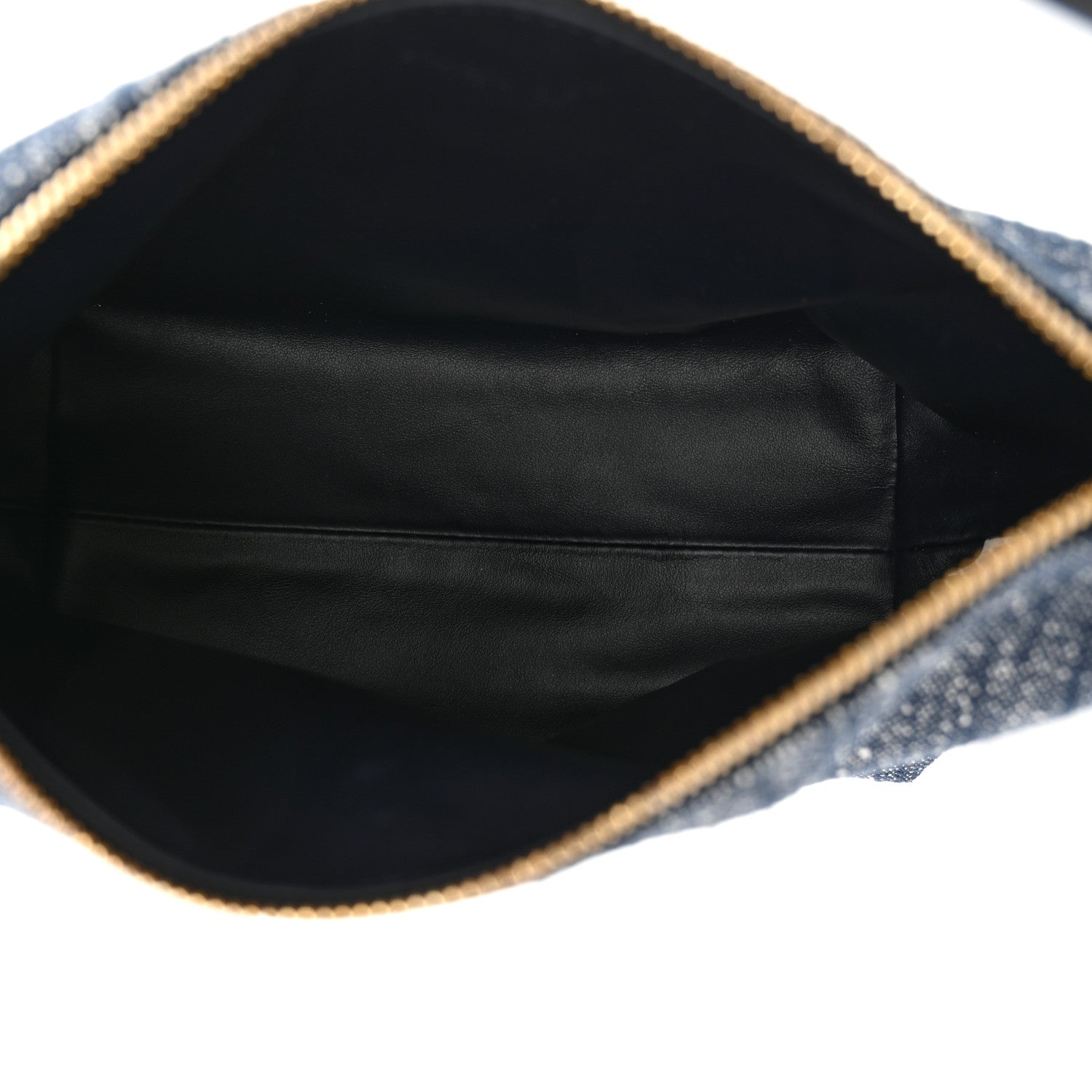 Bottega Veneta Denim Boucle Mini Wallace Navy White Space 5 of 11