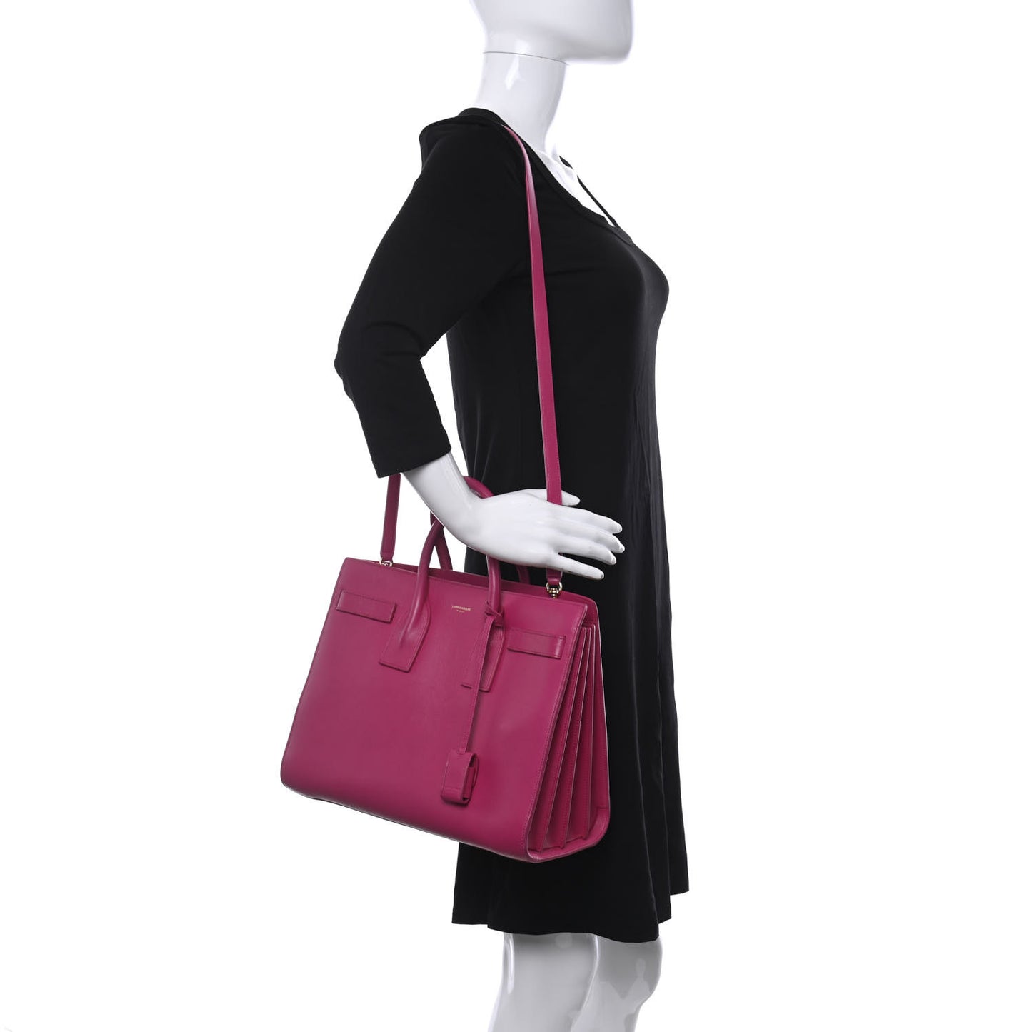 Calfskin Small Sac De Jour Lipstick Fuchsia