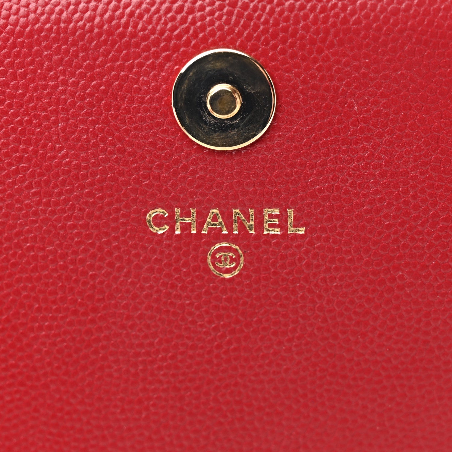 Chanel Caviar Quilted Square Wallet On Chain WOC Dark Red 6 of 17