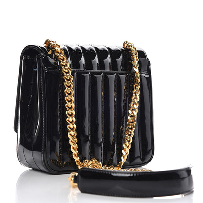 Saint Laurent Patent Calfskin Matelasse Monogram Medium Vicky Chain Bag Black 3 of 10