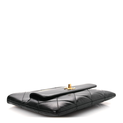 Chanel Lambskin Quilted Clutch Mini Flap Bag Black 4 of 12