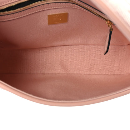 Fendi Canvas Vitello King Extra Strap FF Embroidered Baguette Baby Pink 5 of 9