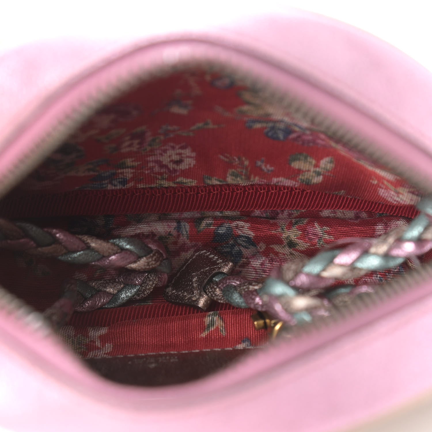 Gucci Laminated Nappa Trapuntata Mini Zumi Dome Shoulder Bag Rosa Lago Rame 5 of 9