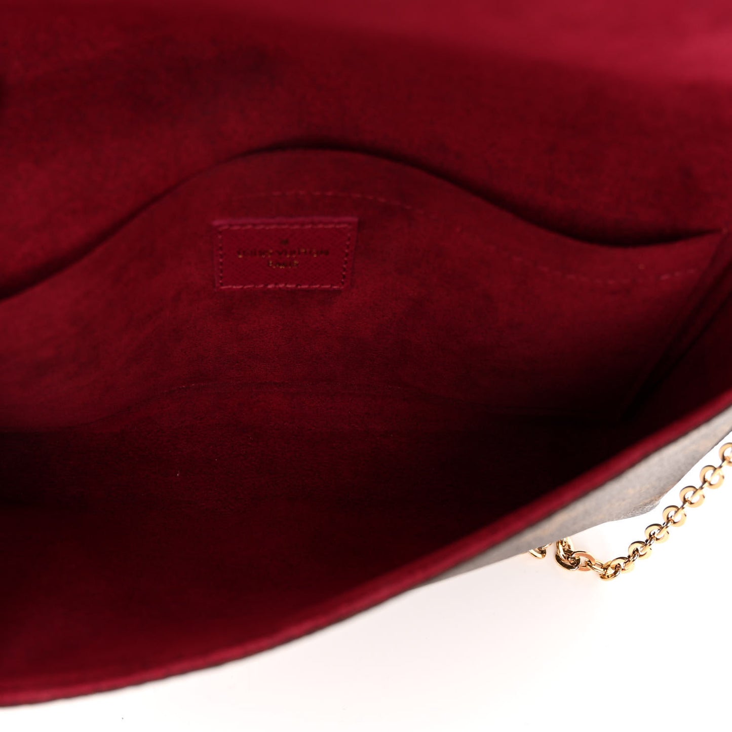 Monogram Pochette Felicie Chain Wallet Fuchsia