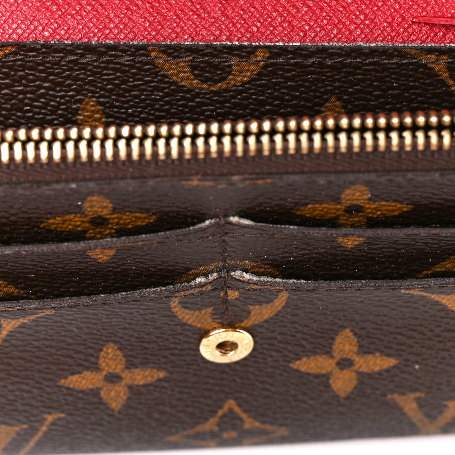 Monogram Emilie Wallet Rouge