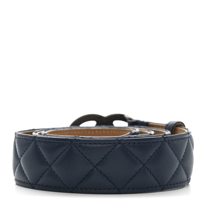 Chanel Lambskin Quilted CC Belt 90 36 Blue 2 of 7