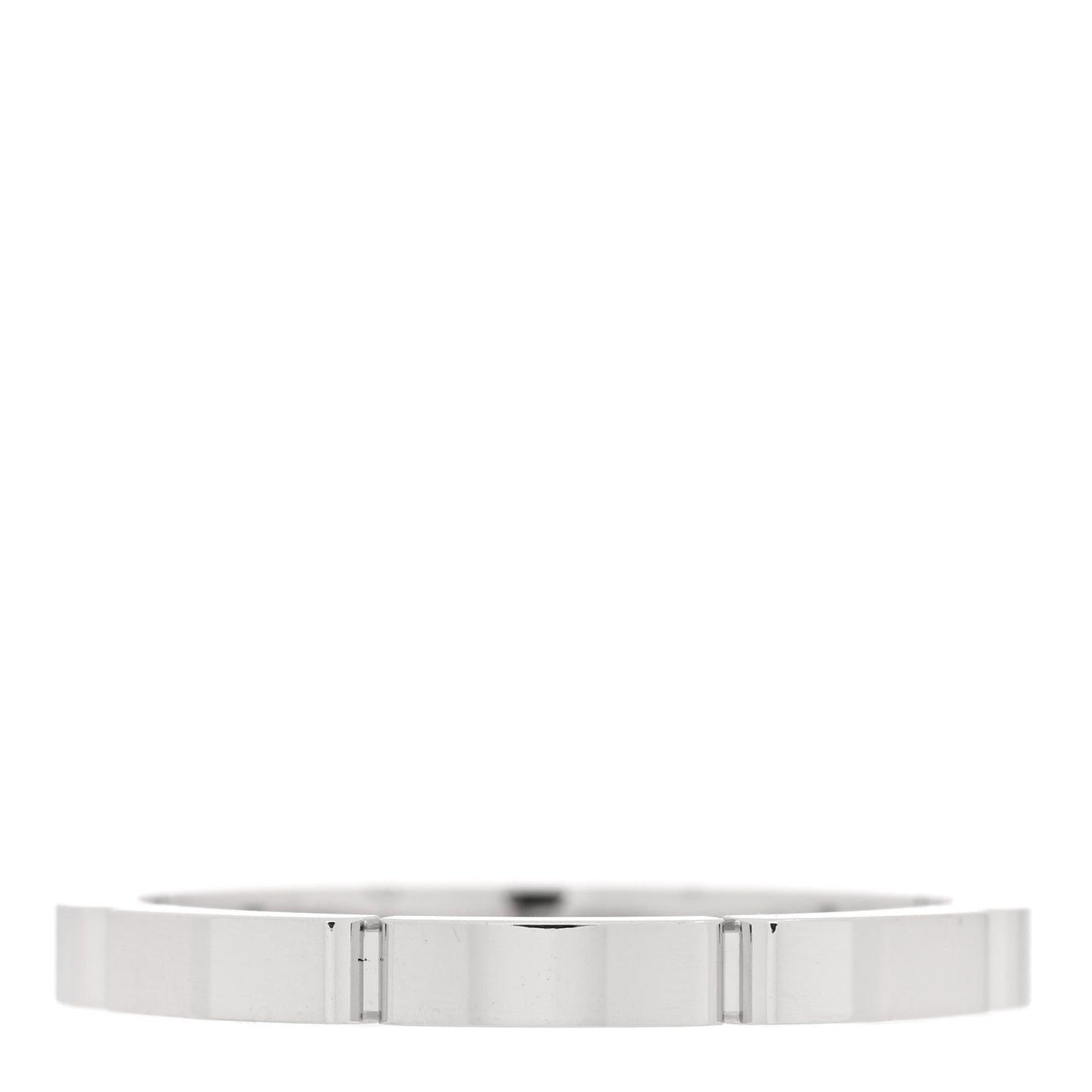 18K White Gold Maillon Panthere Wedding Band Ring 63 10.25