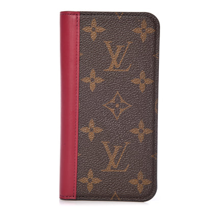 Louis Vuitton Monogram iPhone X Folio Case Fuchsia 1 of 7