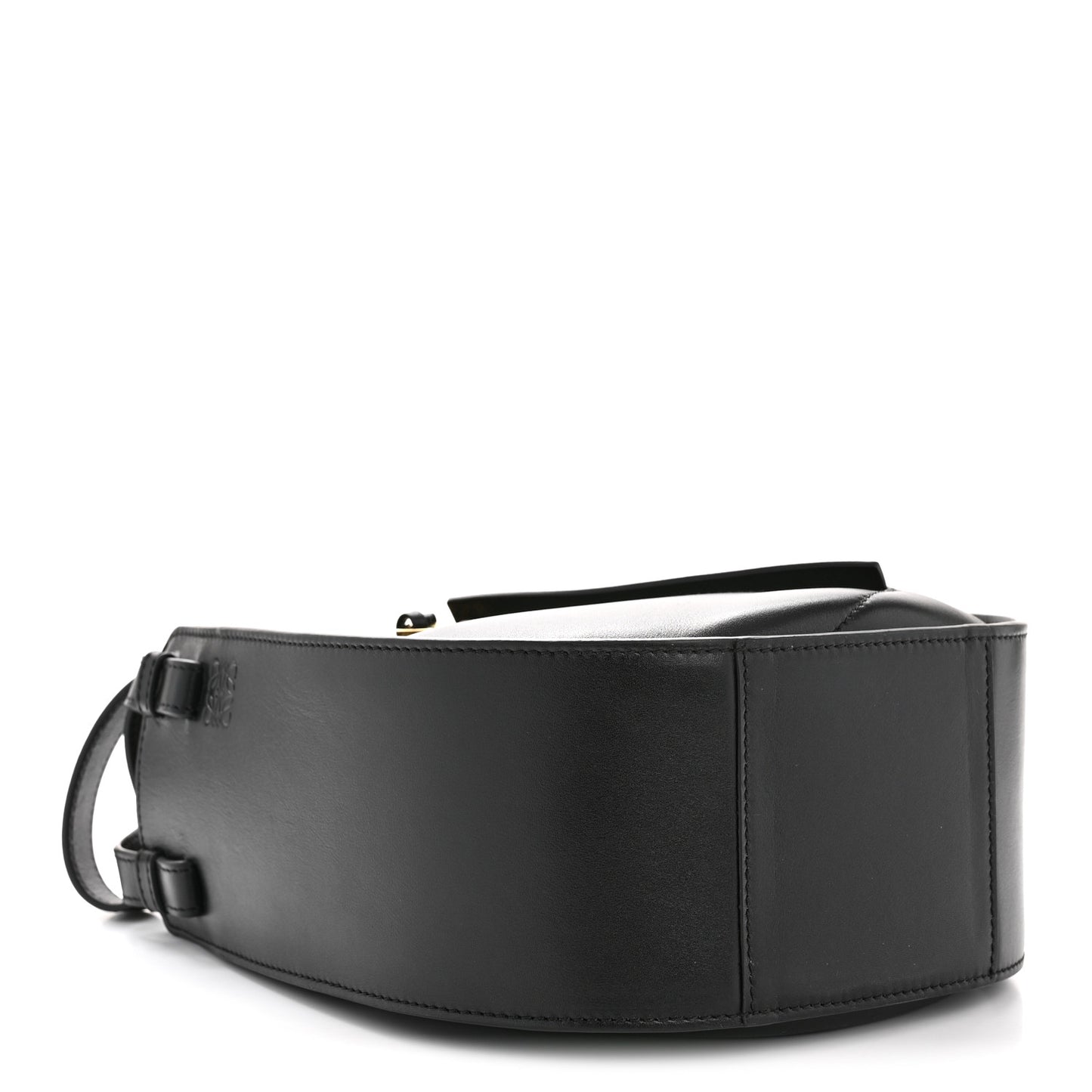 Calfskin Hammock Slice Bag Black