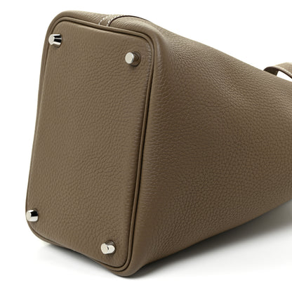 Hermes Taurillon Clemence Picotin Lock 18 PM Etoupe 8 of 9