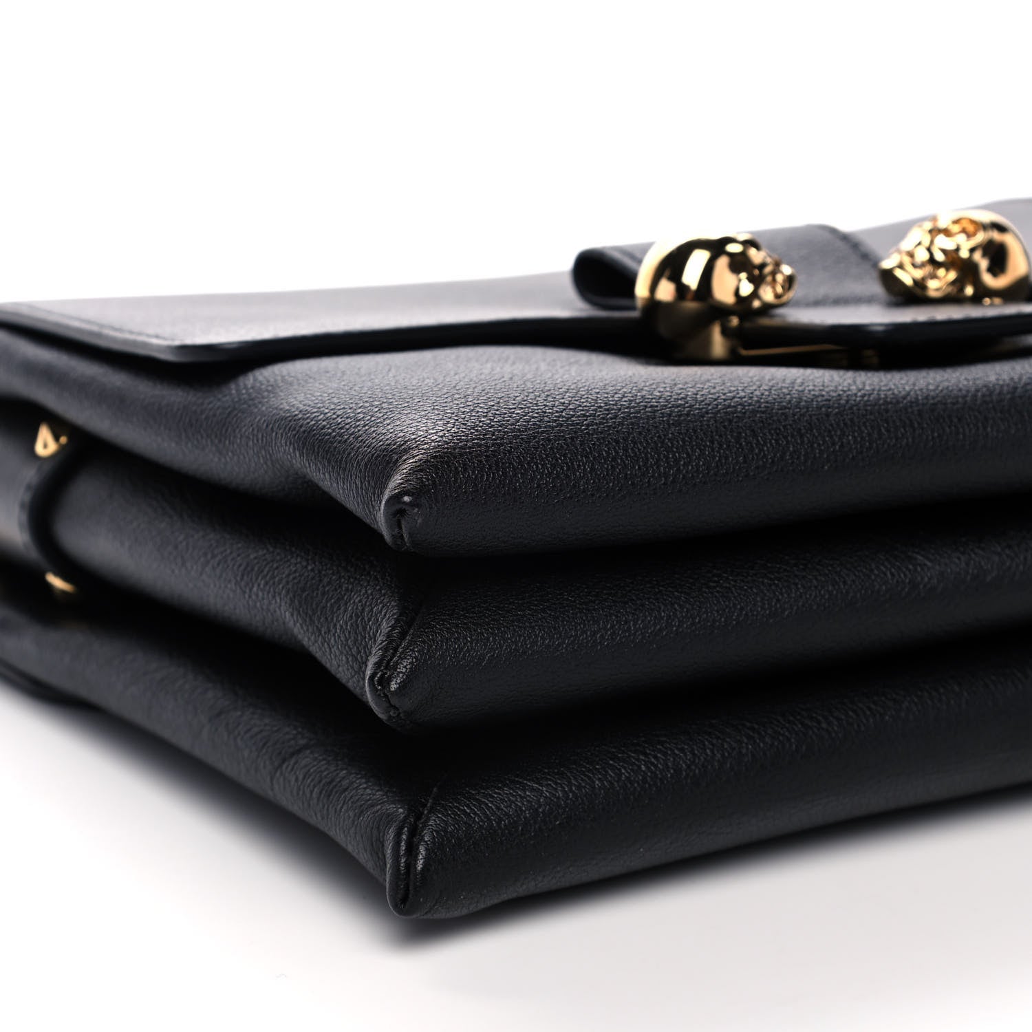 Alexander McQueen Calfskin Small Twin Skull Chain Crossbody Black 11 of 12