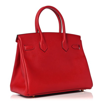 Hermes Epsom Birkin 30 Rouge Casaque 2 of 10